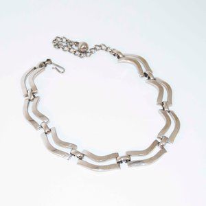 Silver choker necklace